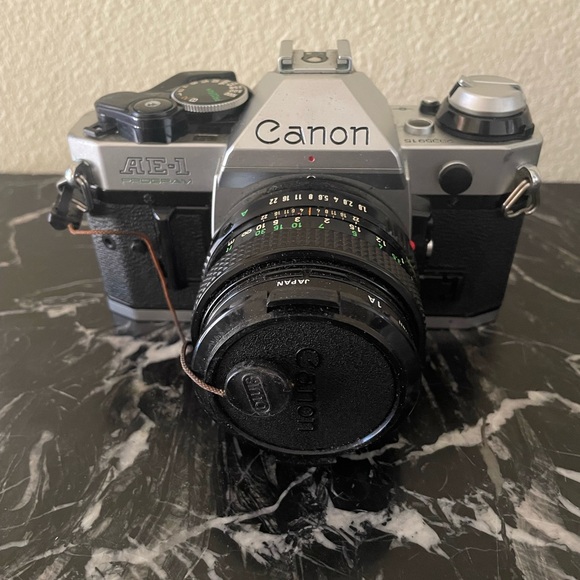 Canon Other - Canon AE-1 Black and Silver Film Camera with Flash 188A